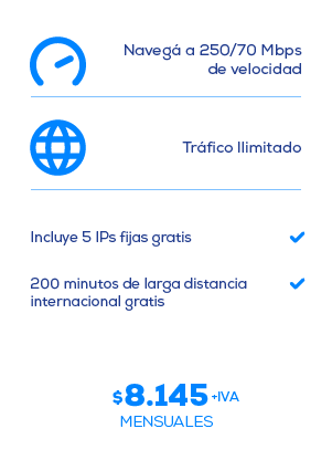 Info Internet Emprendedor 250Mbps