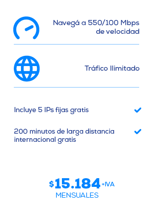 Info Internet Emprendedor 550Mbps