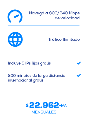Info Internet Emprendedor 800Mbps